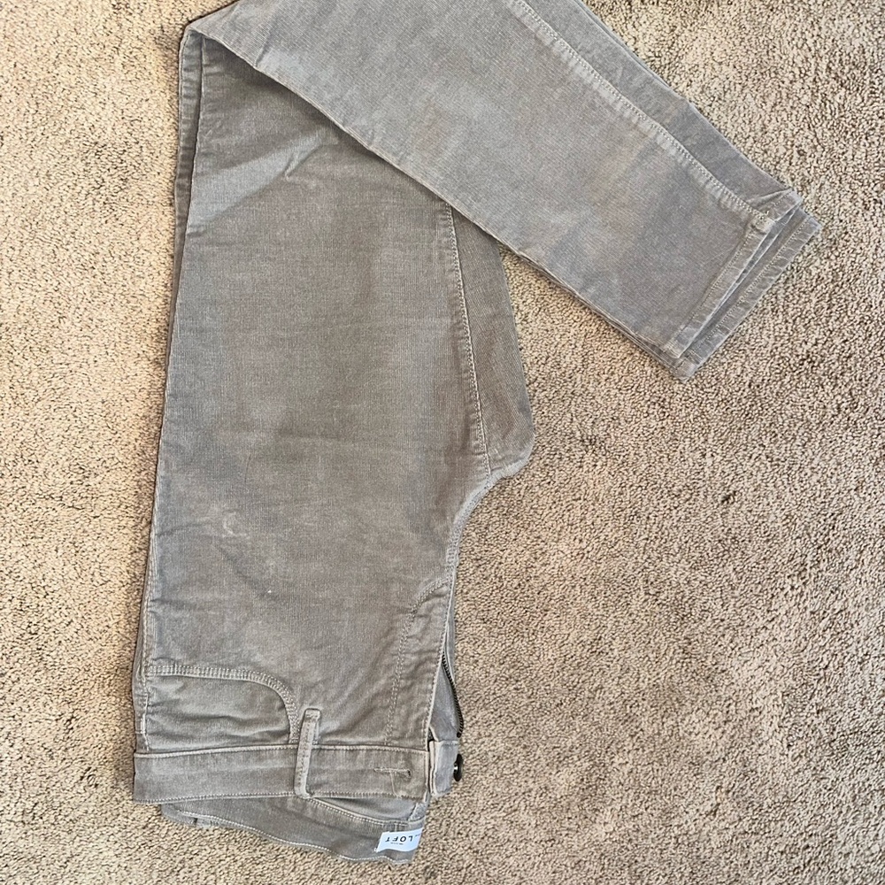 Loft Gray Corduroy Pants